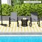 2-Piece Outdoor Rocking Chair Set with Metal Frame and Breathable Fabric Seat for Patio or Porch